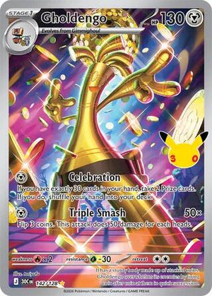 Pokemon TCG - ME: 30th Celebration - Gholdengo - 142/128 - Holofoil