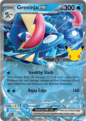 Pokemon TCG - ME: 30th Celebration - Greninja ex - 021/128 - Holofoil