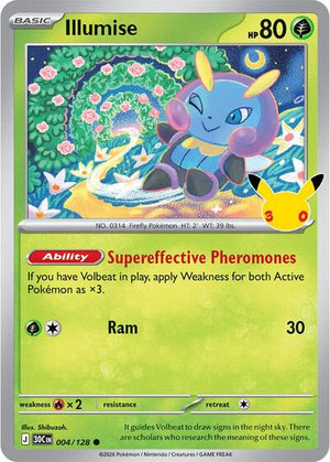 Pokemon TCG - ME: 30th Celebration - Illumise - 004/128 - Holofoil
