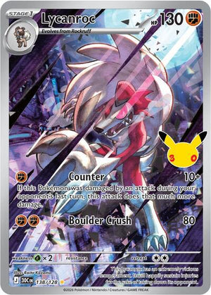 Pokemon TCG - ME: 30th Celebration - Lycanroc - 138/128