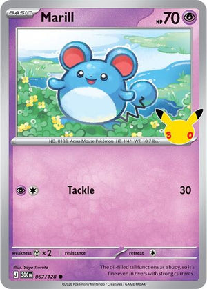 Pokemon TCG - ME: 30th Celebration - Marill - 067/128 - Holofoil