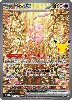 Pokemon TCG - ME: 30th Celebration - Mew ex - 152/128 - Holofoil