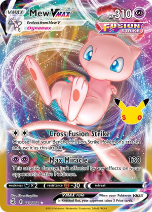 Pokemon TCG - ME: 30th Celebration Classic Collection - Mew VMAX - 114/264 - Holofoil