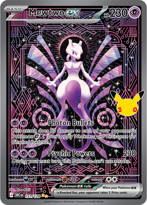 Pokemon TCG - ME: 30th Celebration - Mewtwo ex - 151/128 - Holofoil