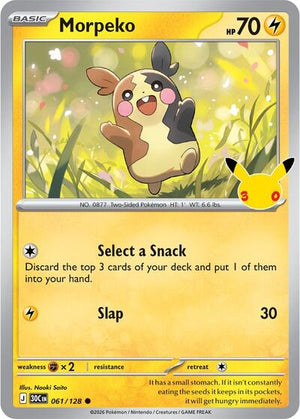 Pokemon TCG - ME: 30th Celebration - Morpeko - 061/128 - Holofoil