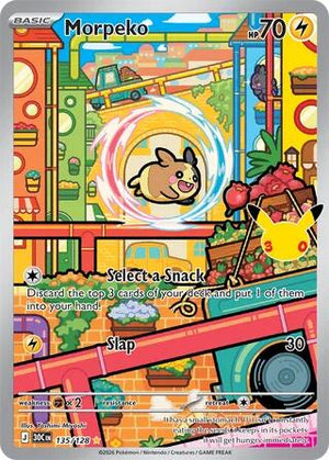 Pokemon TCG - ME: 30th Celebration - Morpeko - 135/128 - Holofoil