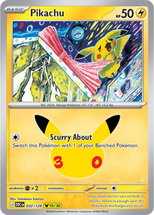 Pokemon TCG - ME: 30th Celebration - Pikachu - 032/128