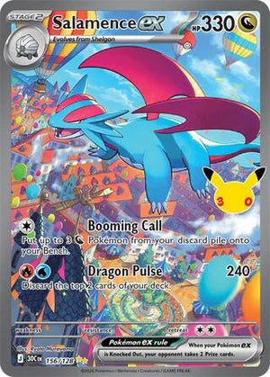 Pokemon TCG - ME: 30th Celebration - Salamence ex - 156/128 - Holofoil