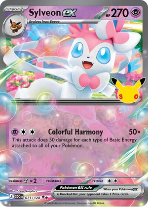 Pokemon TCG - ME: 30th Celebration - Sylveon ex - 071/128