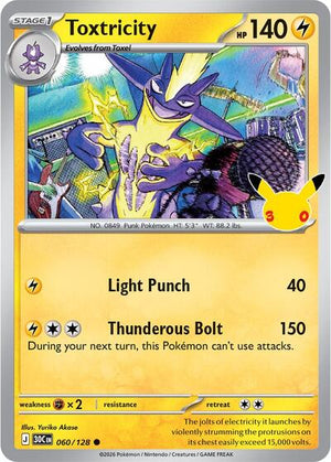 Pokemon TCG - ME: 30th Celebration - Toxtricity - 060/128 - Holofoil
