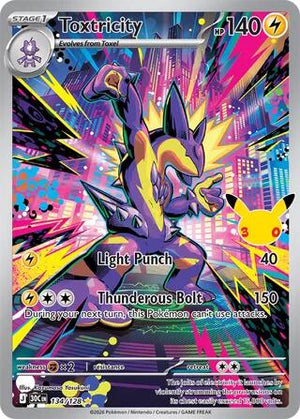 Pokemon TCG - ME: 30th Celebration - Toxtricity - 134/128 - Holofoil