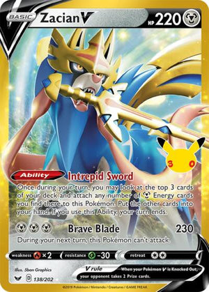 Pokemon TCG - ME: 30th Celebration Classic Collection - Zacian V - 138/202 - Holofoil