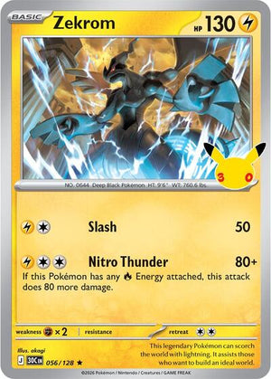 Pokemon TCG - ME: 30th Celebration - Zekrom - 056/128 - Holofoil
