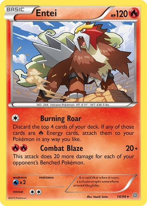 Pokemon TCG - XY - Ancient Origins - Entei - 14/98 - Reverse Holofoil