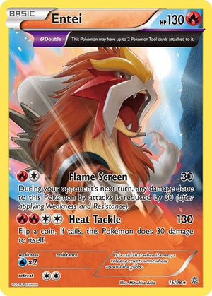 Pokemon TCG - XY - Ancient Origins - Entei - 15/98 - Reverse Holofoil