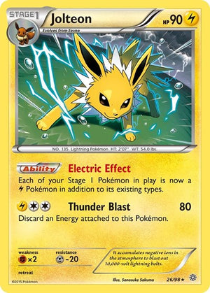 Pokemon TCG - XY - Ancient Origins - Jolteon - 26/98 - Reverse Holofoil