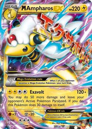 Pokemon TCG - XY - Ancient Origins - M Ampharos EX - 28/98 - Holofoil
