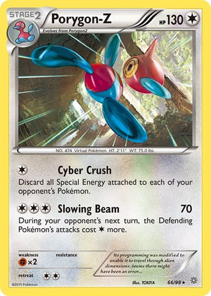 Pokemon TCG - XY - Ancient Origins - Porygon-Z - 66/98 - Reverse Holofoil