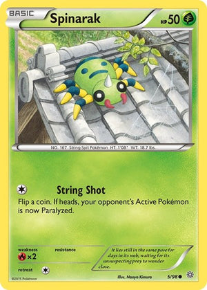 Pokemon TCG - XY - Ancient Origins - Spinarak - 5/98