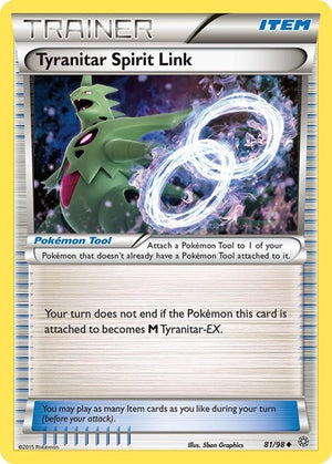 Pokemon TCG - XY - Ancient Origins - Tyranitar Spirit Link - 81/98 - Reverse Holofoil