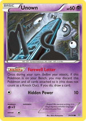 Pokemon TCG - XY - Ancient Origins - Unown - 30/98