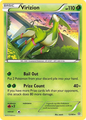 Pokemon TCG - XY - Ancient Origins - Virizion - 12/98 - Reverse Holofoil