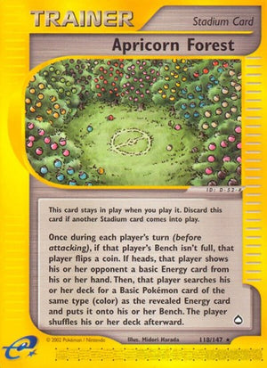 Pokemon TCG - Aquapolis - Apricorn Forest - 118/147 - Reverse Holofoil