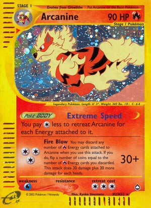 Pokemon TCG - Aquapolis - Arcanine - H02/H32 - Holofoil