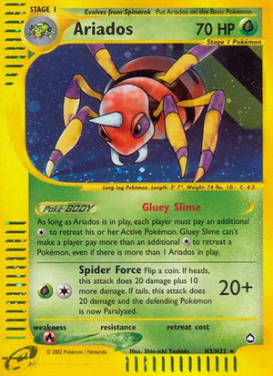 Pokemon TCG - Aquapolis - Ariados - H03/H32 - Holofoil