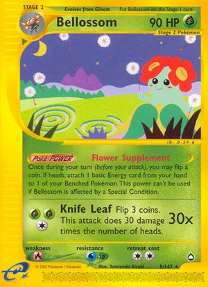 Pokemon TCG - Aquapolis - Bellossom - 005/147