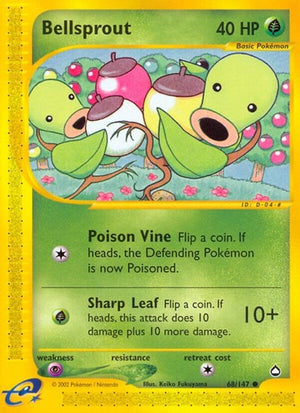 Pokemon TCG - Aquapolis - Bellsprout - 068/147 - Reverse Holofoil