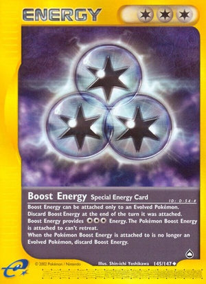 Pokemon TCG - Aquapolis - Boost Energy - 145/147 - Reverse Holofoil
