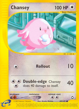 Pokemon TCG - Aquapolis - Chansey - 069/147 - Reverse Holofoil