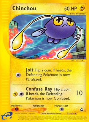 Pokemon TCG - Aquapolis - Chinchou - 071/147 - Reverse Holofoil