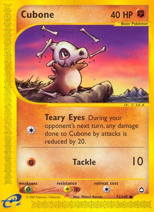 Pokemon TCG - Aquapolis - Cubone - 072/147