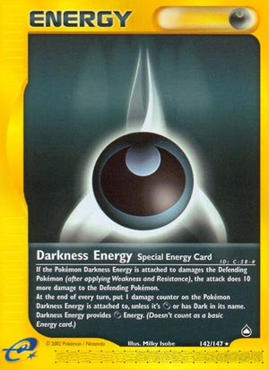 Pokemon TCG - Aquapolis - Darkness Energy - 142/147