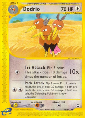Pokemon TCG - Aquapolis - Dodrio - 046/147