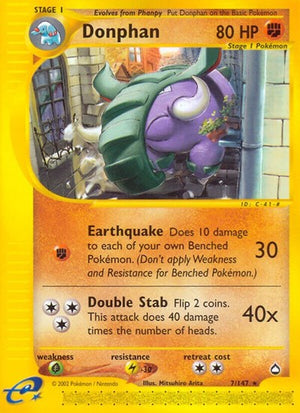 Pokemon TCG - Aquapolis - Donphan - 007/147