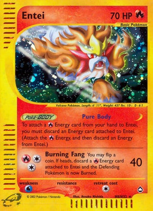 Pokemon TCG - Aquapolis - Entei - H08/H32 - Holofoil