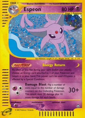 Pokemon TCG - Aquapolis - Espeon - H09/H32 - Holofoil