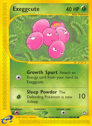 Pokemon TCG - Aquapolis - Exeggcute - 076/147 - Reverse Holofoil