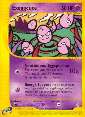 Pokemon TCG - Aquapolis - Exeggcute - 077/147 - Reverse Holofoil