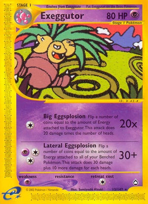 Pokemon TCG - Aquapolis - Exeggutor - 013/147