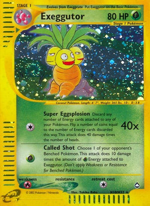 Pokemon TCG - Aquapolis - Exeggutor - H10/H32 - Holofoil