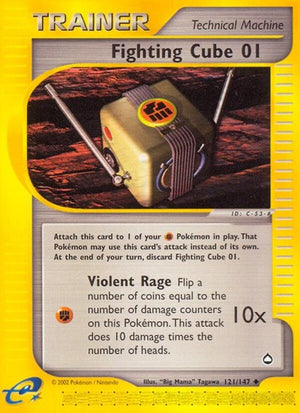 Pokemon TCG - Aquapolis - Fighting Cube - 121/147 - Reverse Holofoil