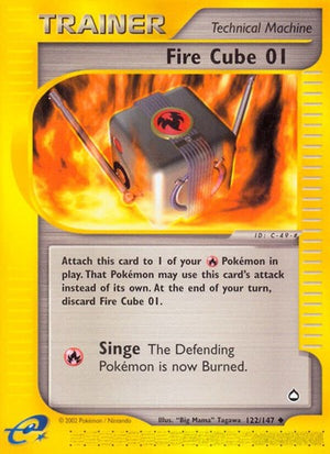 Pokemon TCG - Aquapolis - Fire Cube - 122/147