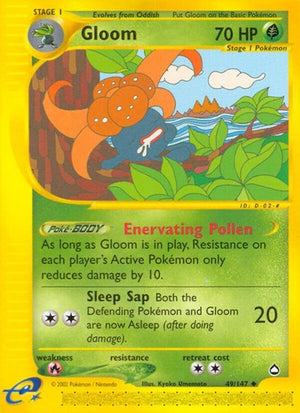 Pokemon TCG - Aquapolis - Gloom - 049/147 - Reverse Holofoil