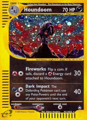 Pokemon TCG - Aquapolis - Houndoom - H11/H32 - Holofoil