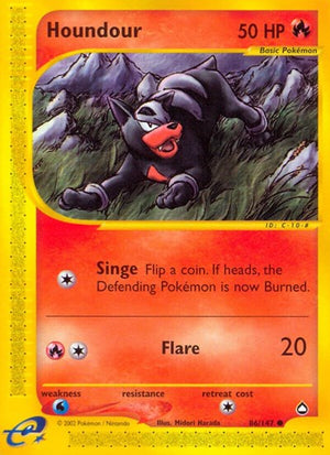 Pokemon TCG - Aquapolis - Houndour - 086/147