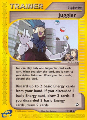 Pokemon TCG - Aquapolis - Juggler - 126/147 - Reverse Holofoil